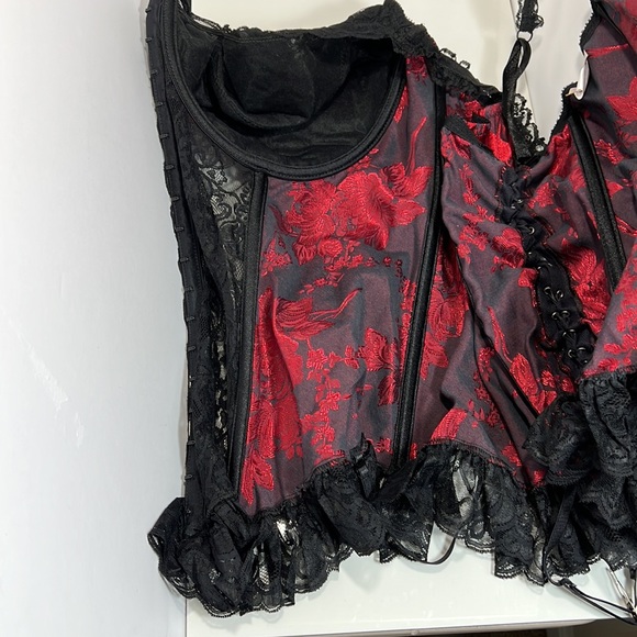 Intimate Attitudes Lace up Boned Corset - Picture 2 of 5